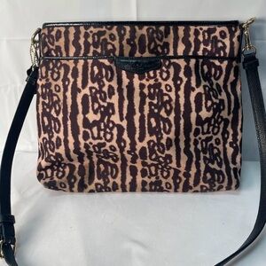 Coach animal print crossbody 12.5x11" Canvas, Adjustable Strap
